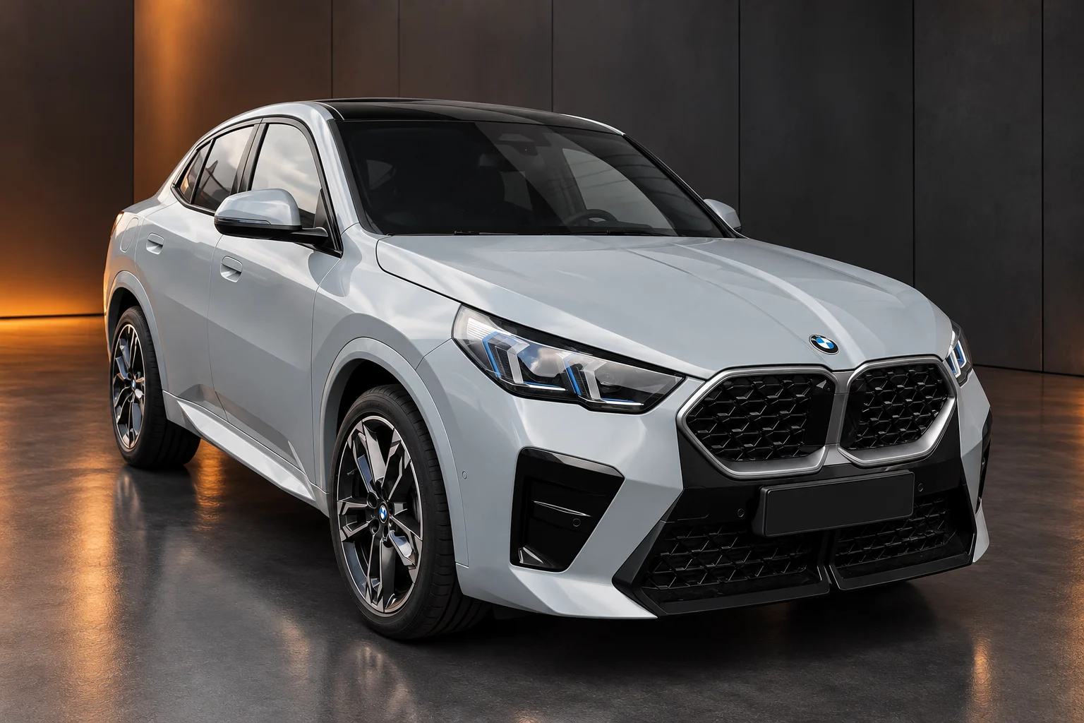 Grauer BMW X2 aus der HelloCars-Flotte