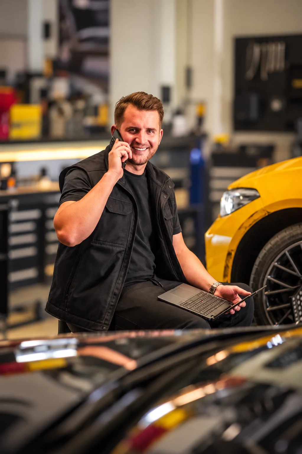 Matthias Birchel am Telefon